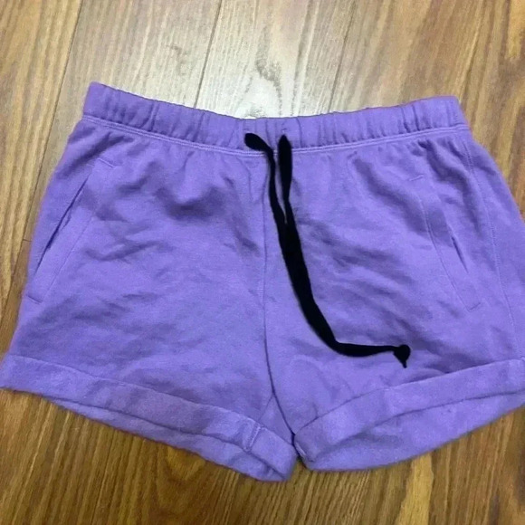 NWT VS Victoria's Secret Pink Amethyst Purple Classic Logo Boyfriend Short S - Picture 6 of 7